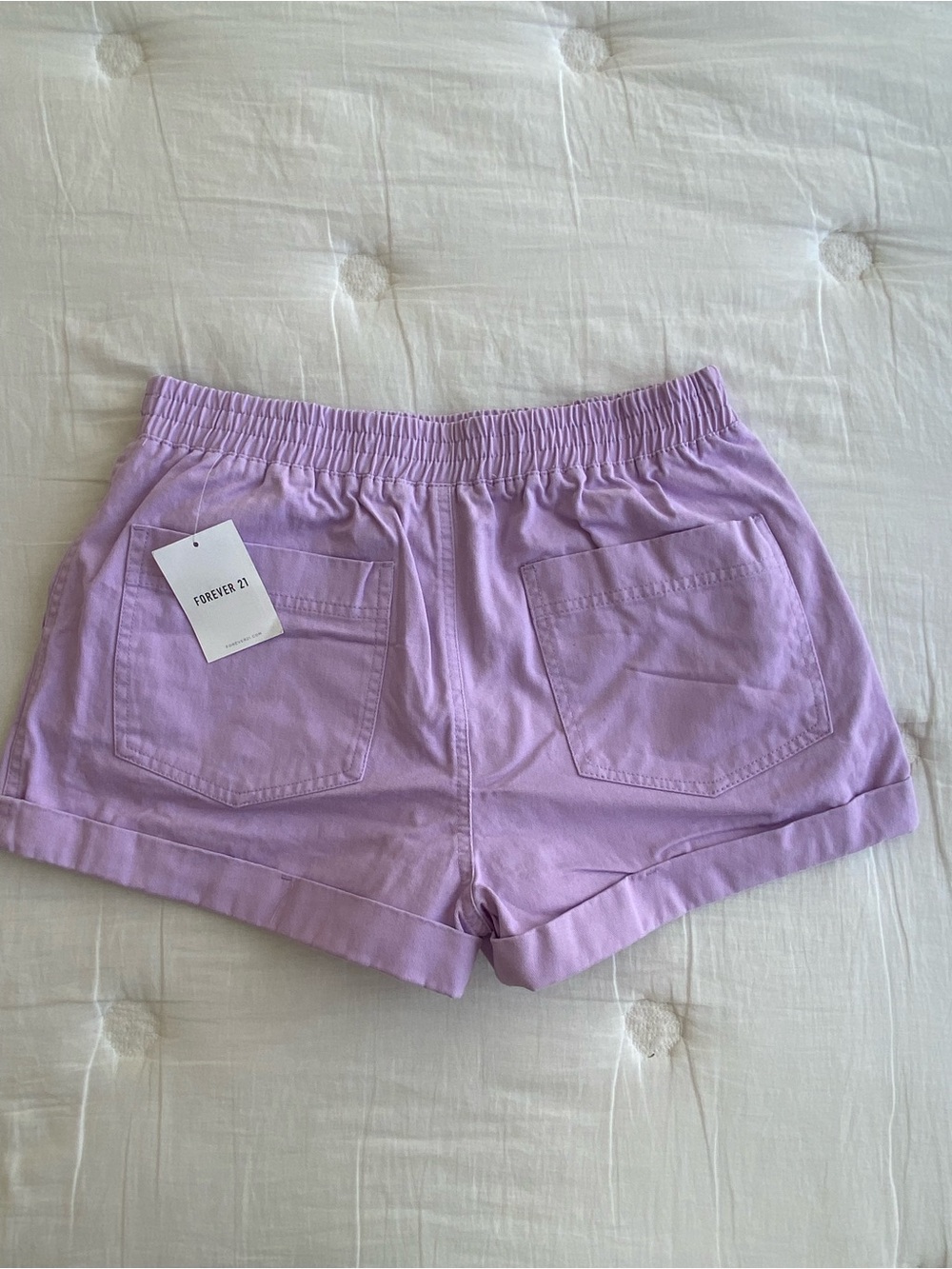 Forever 21 Lilac High-Waist Elastic-Waist Women’s Shorts
